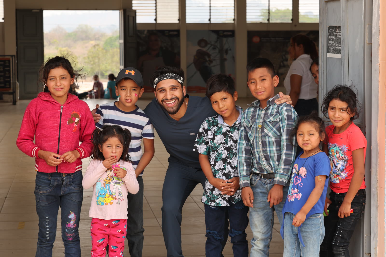 Dr. Rana volunteering with children in Guatemala