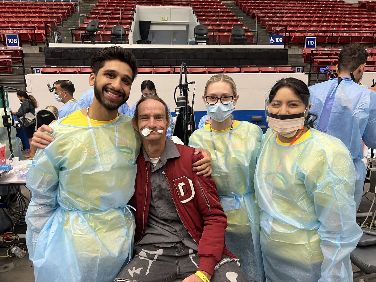 Dr. Rana and team at a Mission of Mercy event
